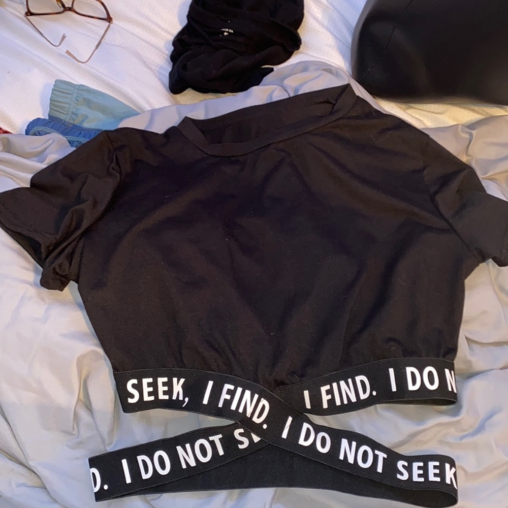 black crop top